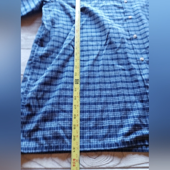 Dickies Men's Relaxed Fit Short Sleeve Button Down Shirt Blue Plaid Size XL - Picture 2 of 5